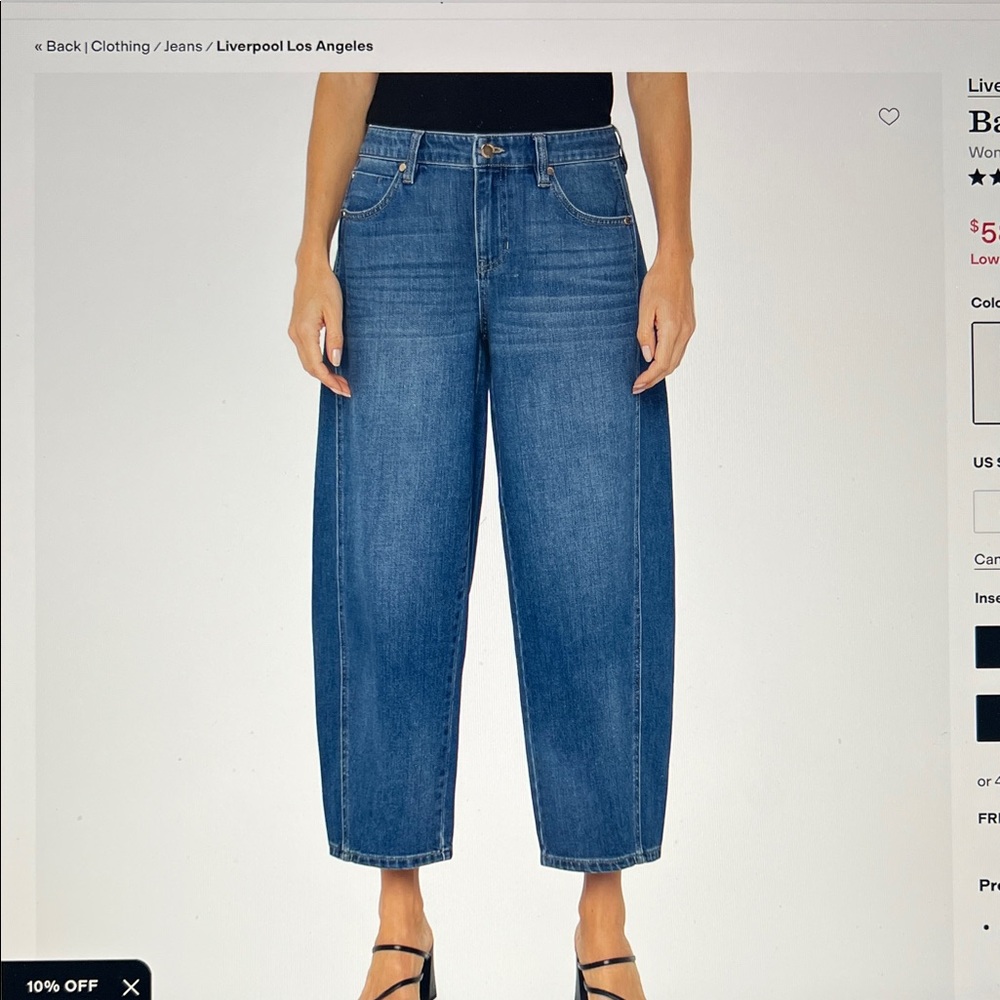 Liverpool Barrel Jeans in Hartzell
